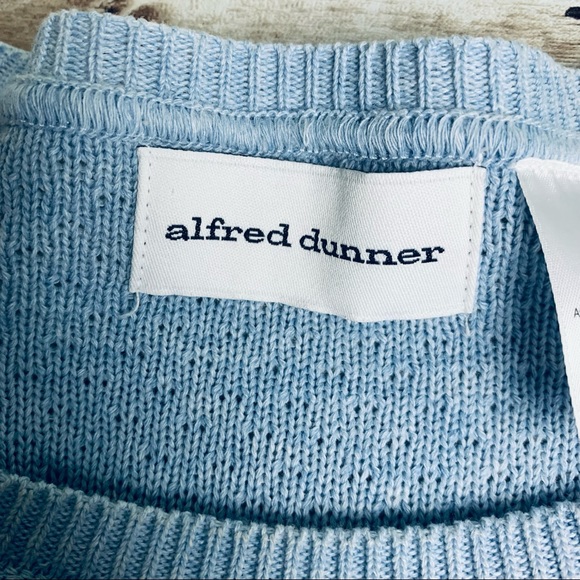 Alfred Dunner faux sweater set light blue short sleeves small shoulder pads - Picture 4 of 7